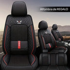 Fundas Asientos Autos Premium en Cuero Legítimo + Juego Cubre Alfombra Premium